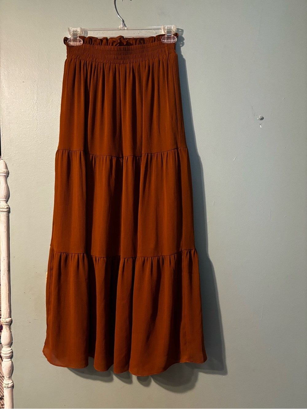 Wishlist Brown Tiered Maxi Skirt for Fall Size XS